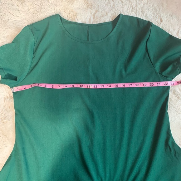 Emerald Green Asymmetrical Dress - Picture 7 of 11